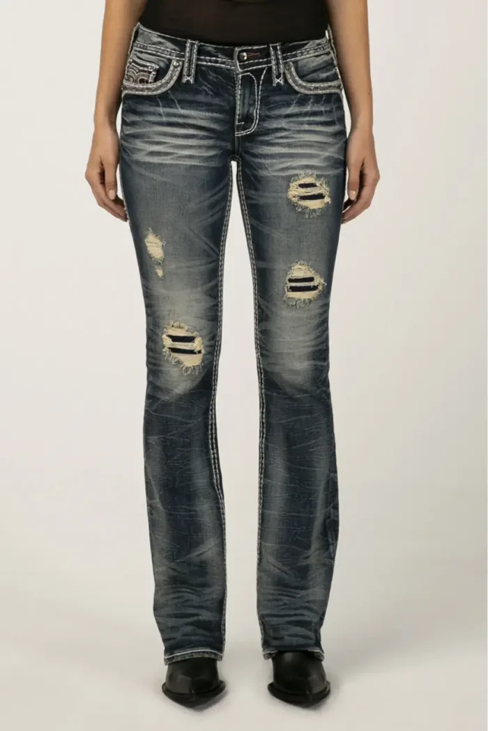 Rock Revival Jane B200 Low Rise Boot Cut Jeans (4)